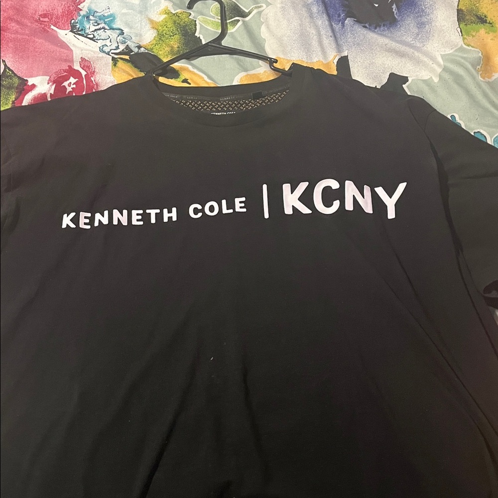 Kenneth Cole Black Tee with White Logo
